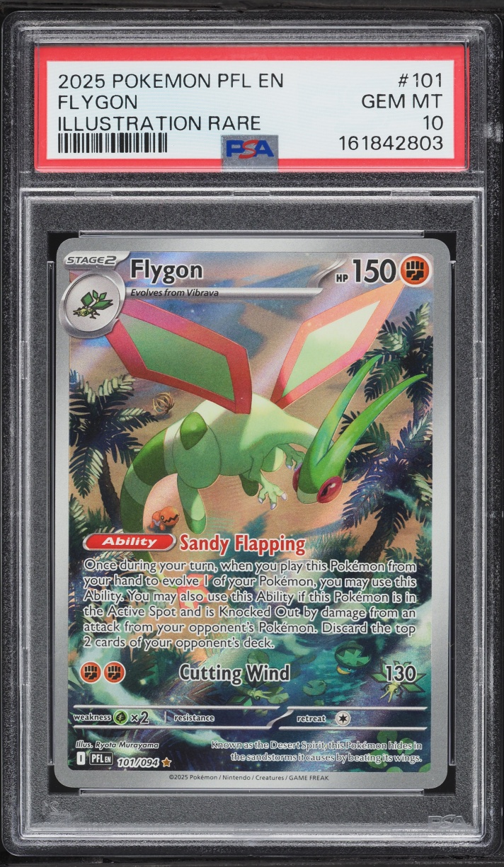 2025 Pokemon Mega Evolution Phantasmal Flames IR Flygon #101 PSA 10 GEM MINT