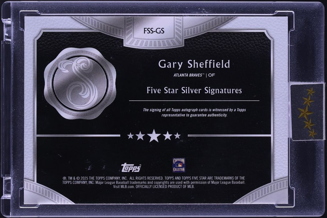 2025 Topps Five Star Silver Signatures Blue Gary Sheffield AUTO 1/20 #FSS-GS