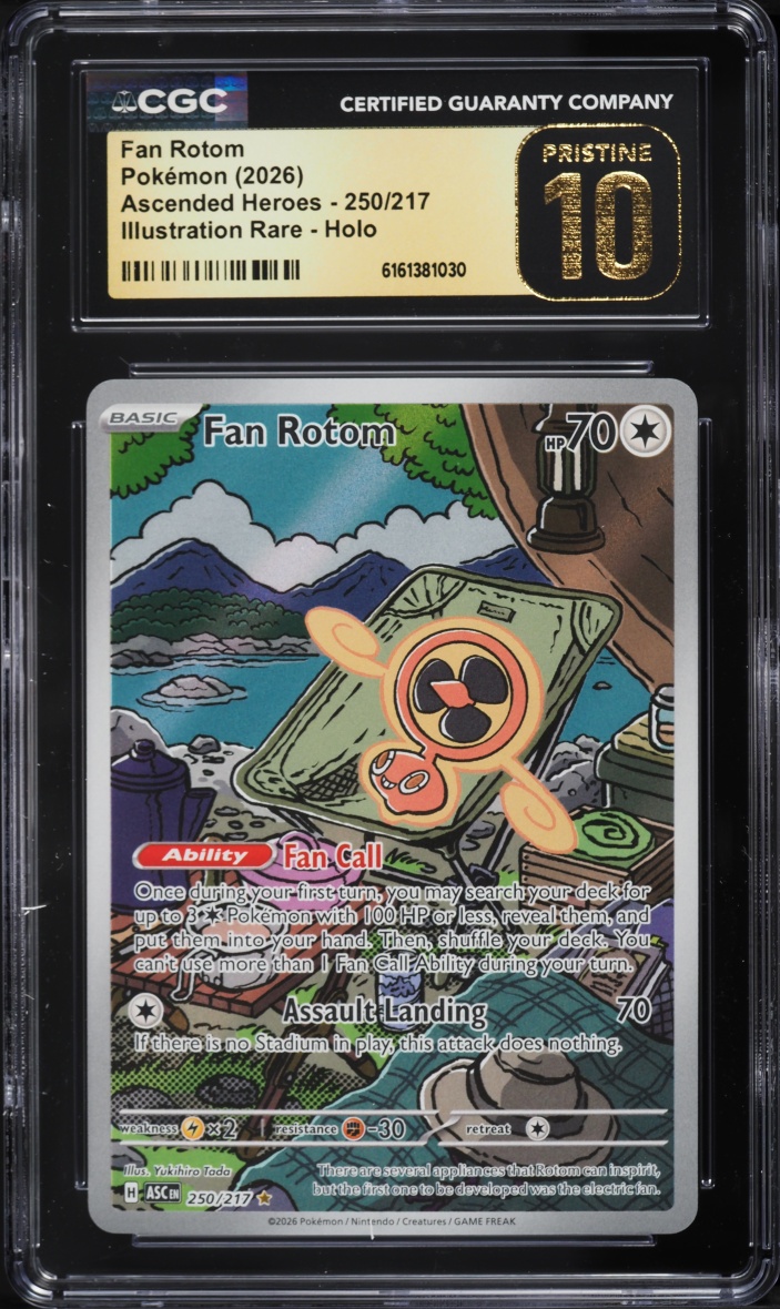 2026 Pokemon Mega Evolution Ascended Heroes IR Fan Rotom #250 CGC 10 PRISTINE
