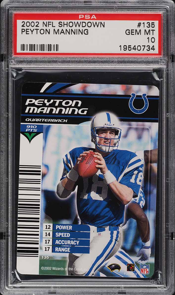 2002 NFL Showdown Peyton Manning #135 PSA 10 GEM MINT