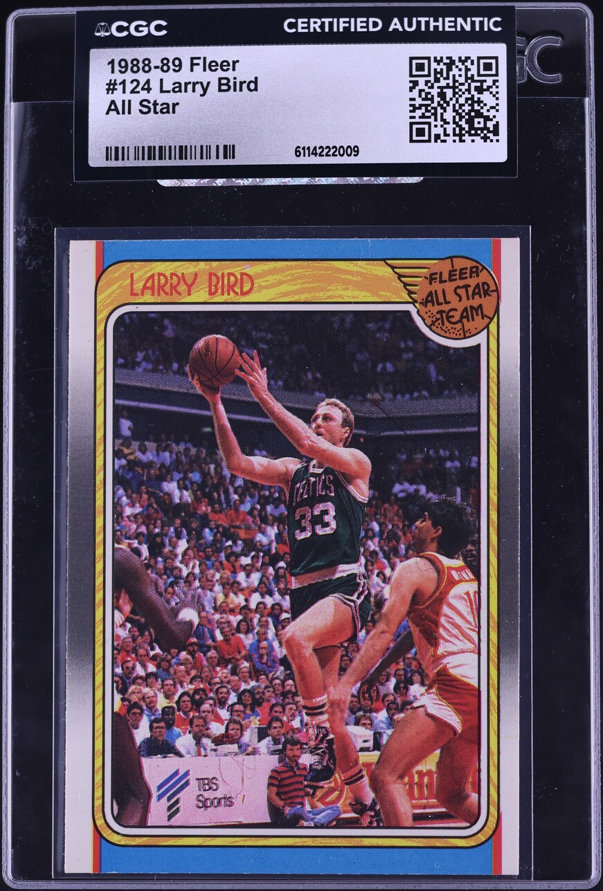 1988 Fleer Basketball Larry Bird ALL STAR #124 CGC AUTH