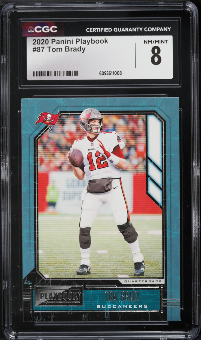 2020 Panini Playbook Tom Brady #87 CGC 8 NM-MT