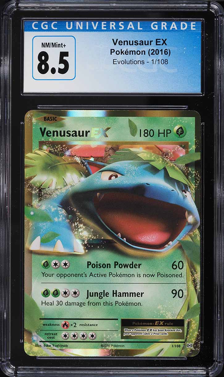 2016 Pokemon XY Evolutions Venusaur EX #1 CGC 8.5 NM-MT+