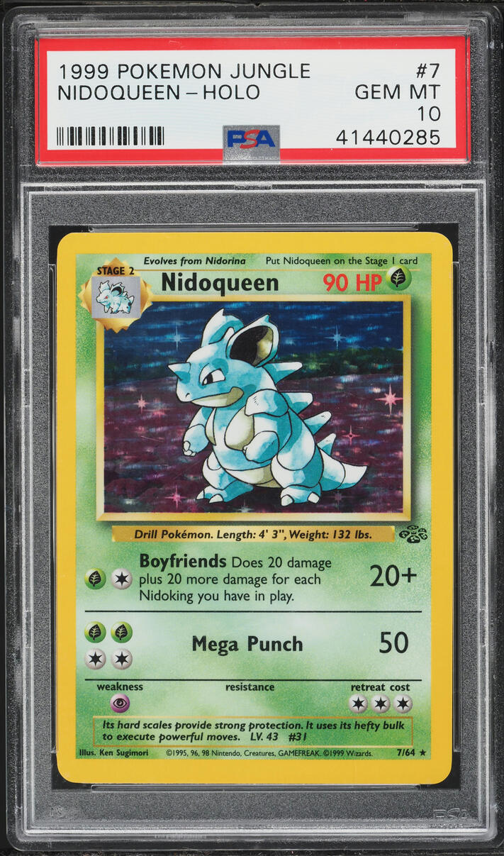 1999 Pokemon Jungle Holo Nidoqueen #7 PSA 10 GEM MINT