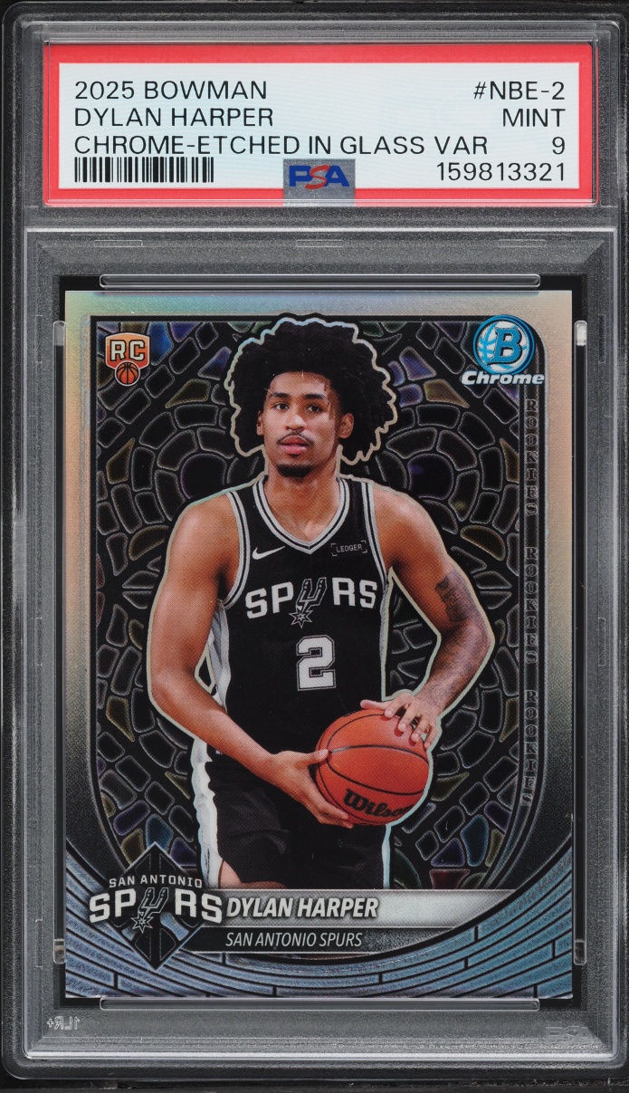 2025 Bowman Chrome Etched In Glass Variation Dylan Harper ROOKIE #NBE-2 PSA 9 MINT