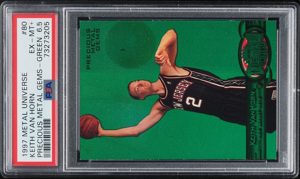 1997 Metal Universe Precious Metal Gems Keith Van Horn PMG GREEN 1/10 PSA 6.5