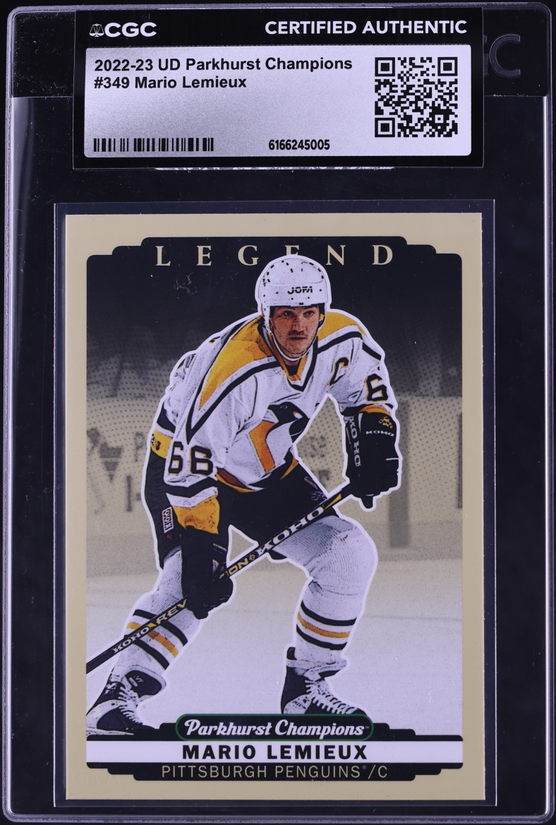 2022 Upper Deck Parkhurst Champions Mario Lemieux #349 CGC AUTH
