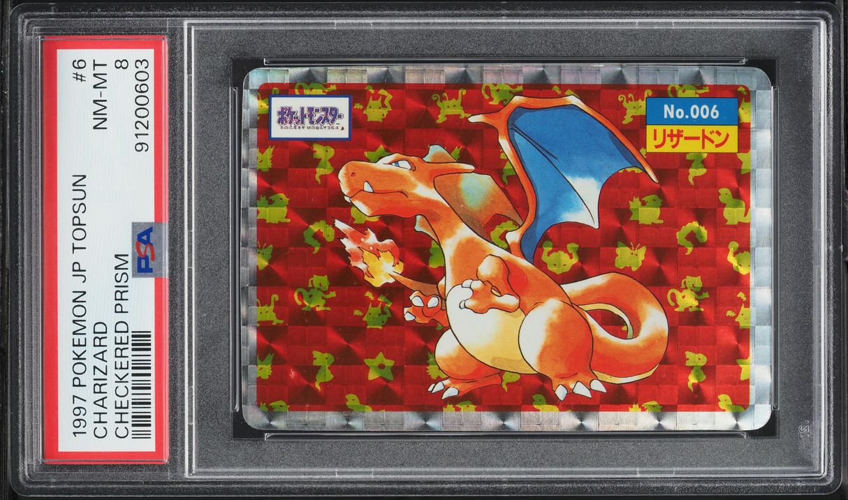 1997 Pokemon Japanese Topsun Prism Charizard #6 PSA 8 NM-MT