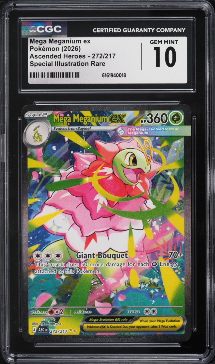 2026 Pokemon Mega Evolution Ascended Heroes SIR Mega Meganium Ex #272 CGC 10 GEM MINT