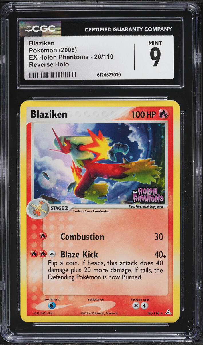 2006 Pokemon EX Holon Phantoms Reverse Holo Blaziken #20 CGC 9 MINT