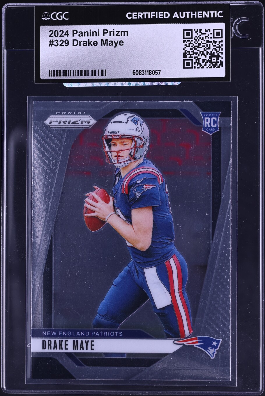 2024 Panini Prizm Drake Maye ROOKIE #329 CGC AUTH
