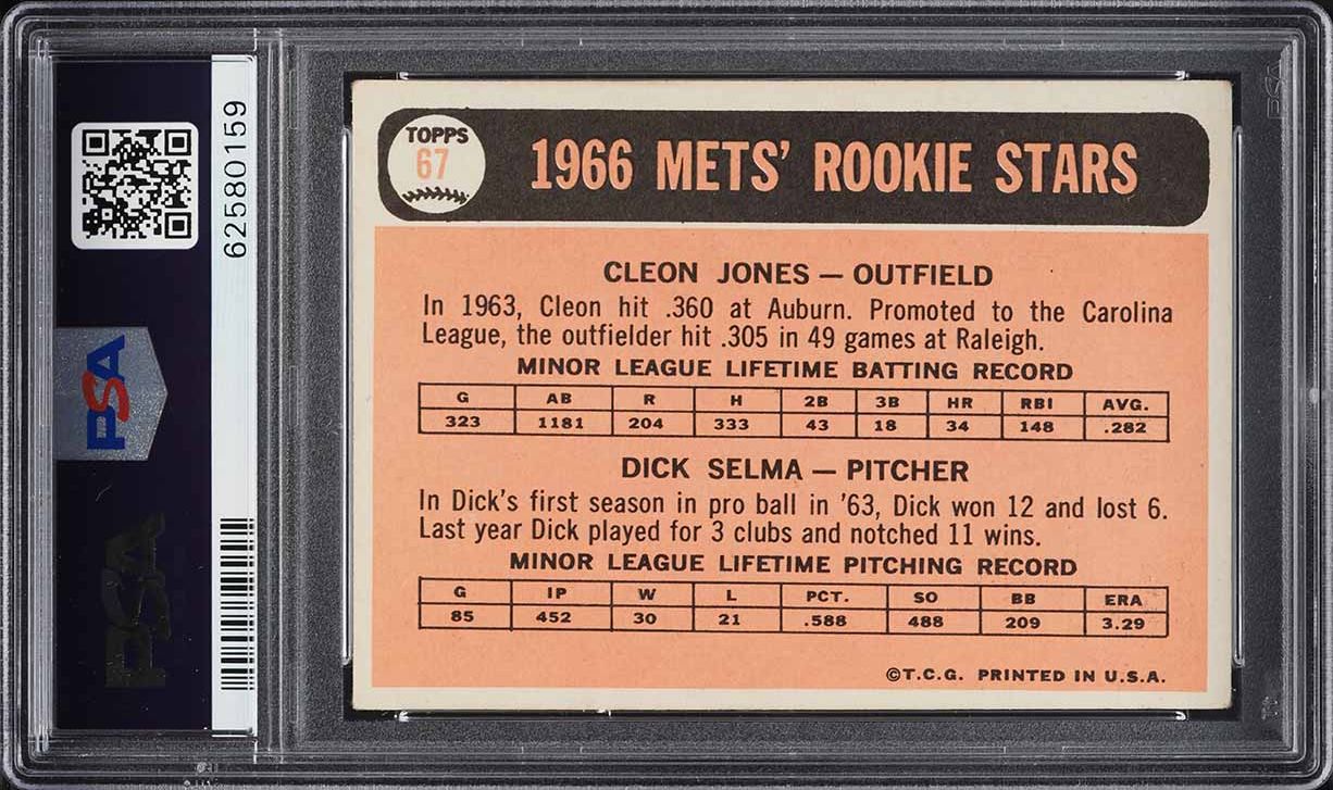 1966 Topps Mets Rookies #67 PSA 5 EX