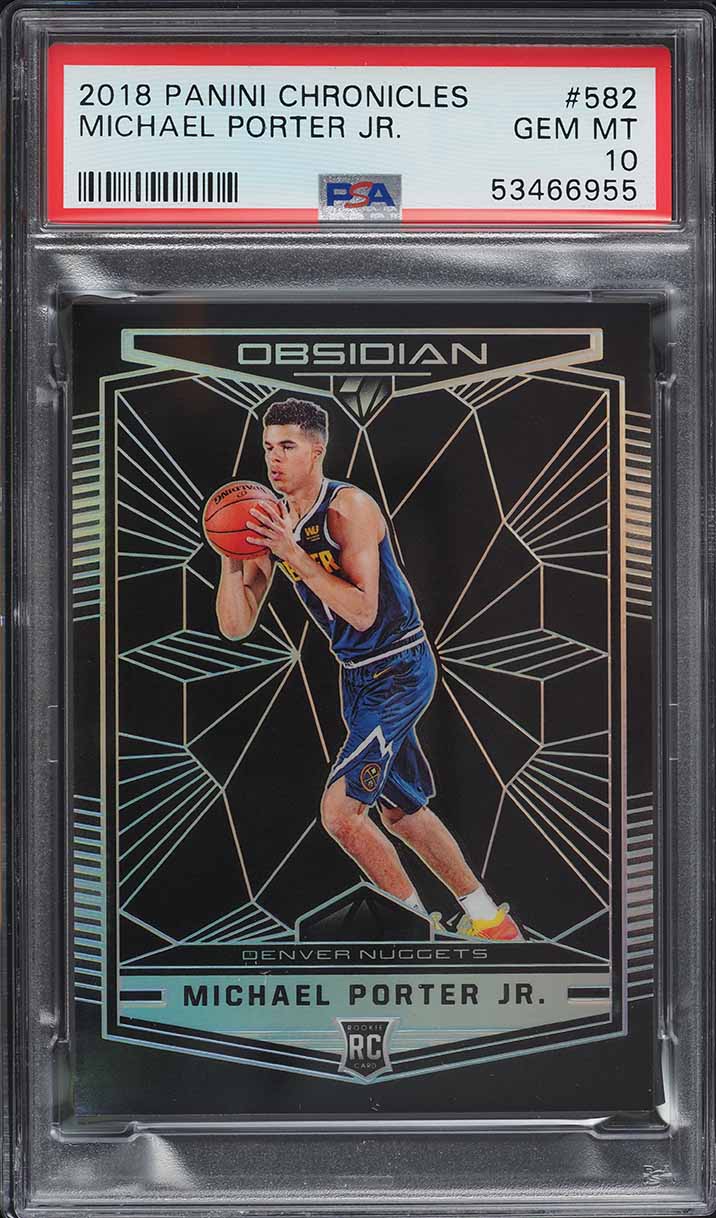 2018 Panini Chronicles Obsidian Preview Michael Porter Jr. ROOKIE RC #582 PSA 10 - Main Image