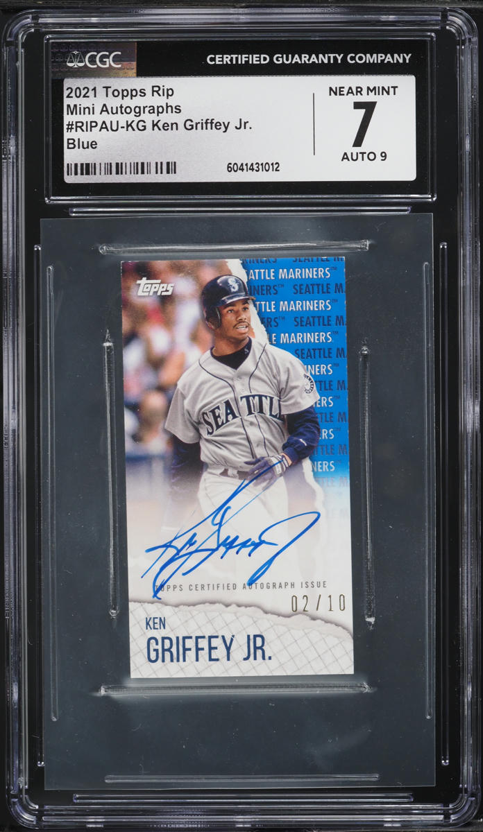 2021 Topps Rip Mini Blue Ken Griffey Jr. AUTO /10 #RIPAU-KG