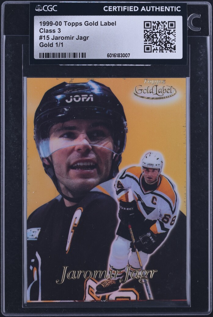 1999 Topps Gold Label Gold Class 3 Jaromir Jagr 1/1 #15 CGC AUTH