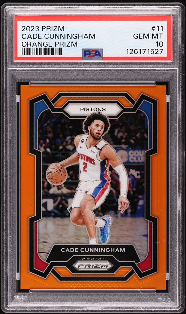 2023 Panini Prizm Orange Cade Cunningham 49/49 #11 PSA 10 GEM MINT