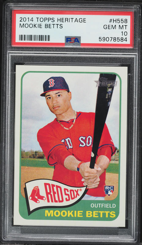 タレントカード 2014 THE RED BULLTE 2014 Topps Update Batting Target Red Border Mookie Betts ROOKIE