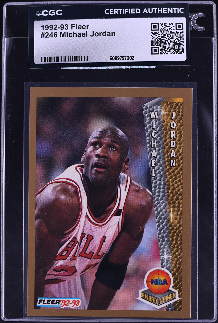 1992 Fleer Basketball Michael Jordan #246 CGC AUTH