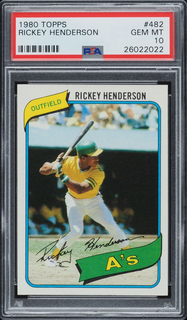 1980 Topps Rickey Henderson ROOKIE #482 PSA 10 GEM MINT (PWCC-A)