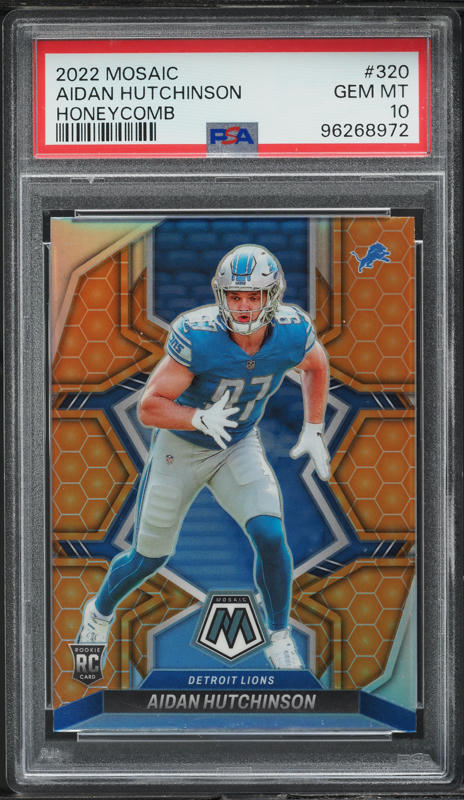 2022 Panini Mosaic Aidan Hutchinson ROOKIE AUTO #RSAH PSA 10 GEM