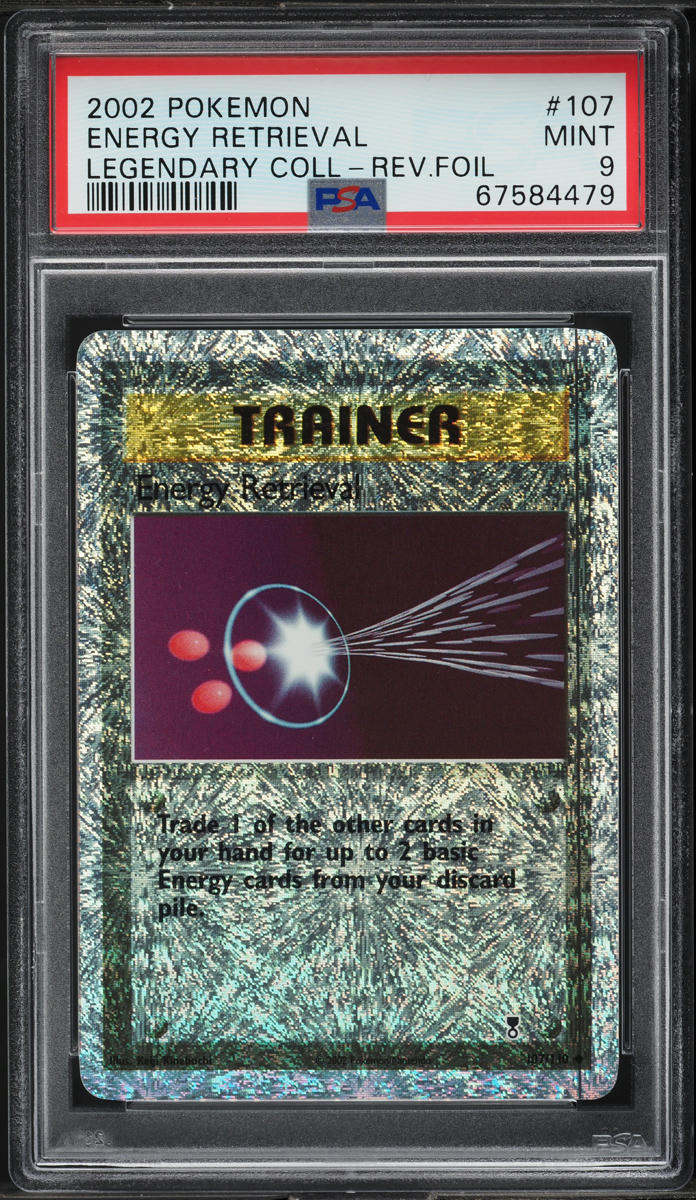 2002 Pokemon Legendary Collection Reverse Holo Energy Retrieval #107 PSA 9 MINT