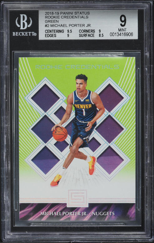 PSAサインルーキーMICHAEL PORTER JR RC HOLO AUTO Michael Porter Jr