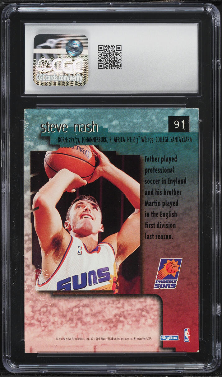 1996 Skybox Premium Steve Nash ROOKIE #91 CGC 4.5 VGEX+