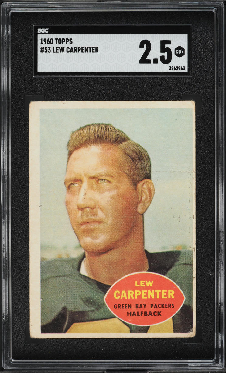 1960 Topps Football Lew Carpenter #53 SGC 2.5 GD+