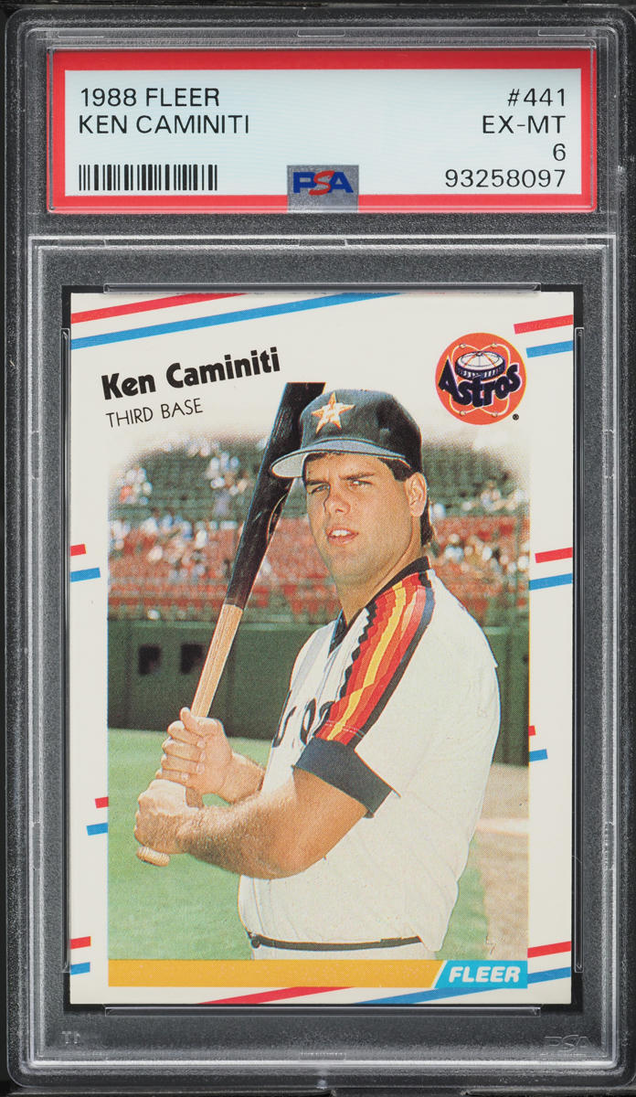 1988 Fleer Ken Caminiti #441 PSA 6 EXMT