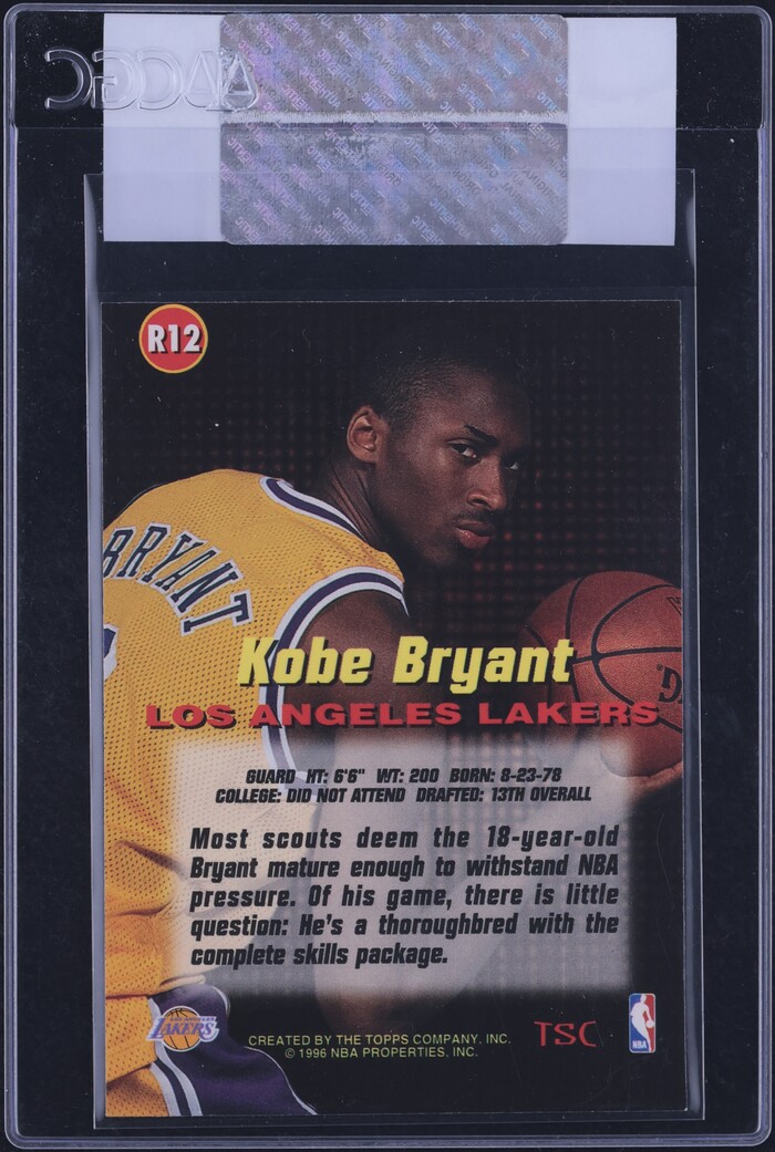 1996 Stadium Club Rookies I Kobe Bryant ROOKIE #R12 CGC AUTH