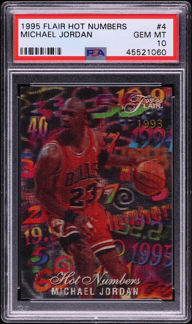 1995 Flair Hot Numbers Michael Jordan #4 PSA 10 GEM MINT