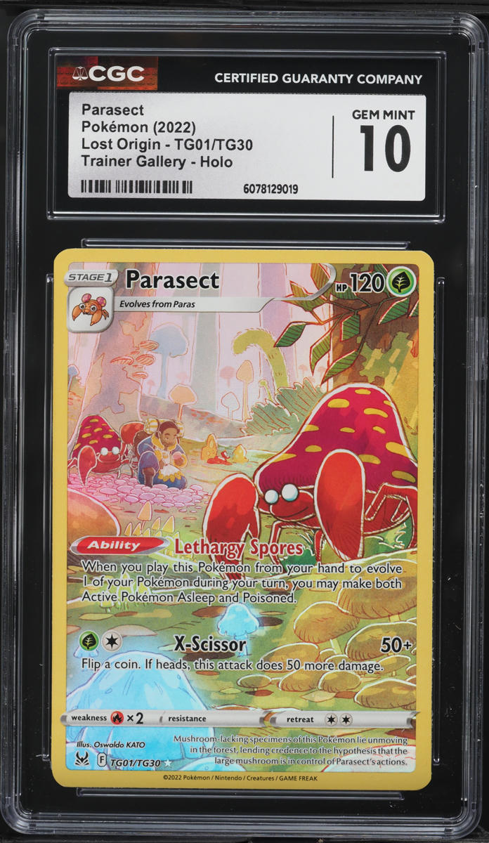 2022 Pokemon Sword & Shield Lost Origin CHR Parasect #TG01 CGC 10 GEM MINT