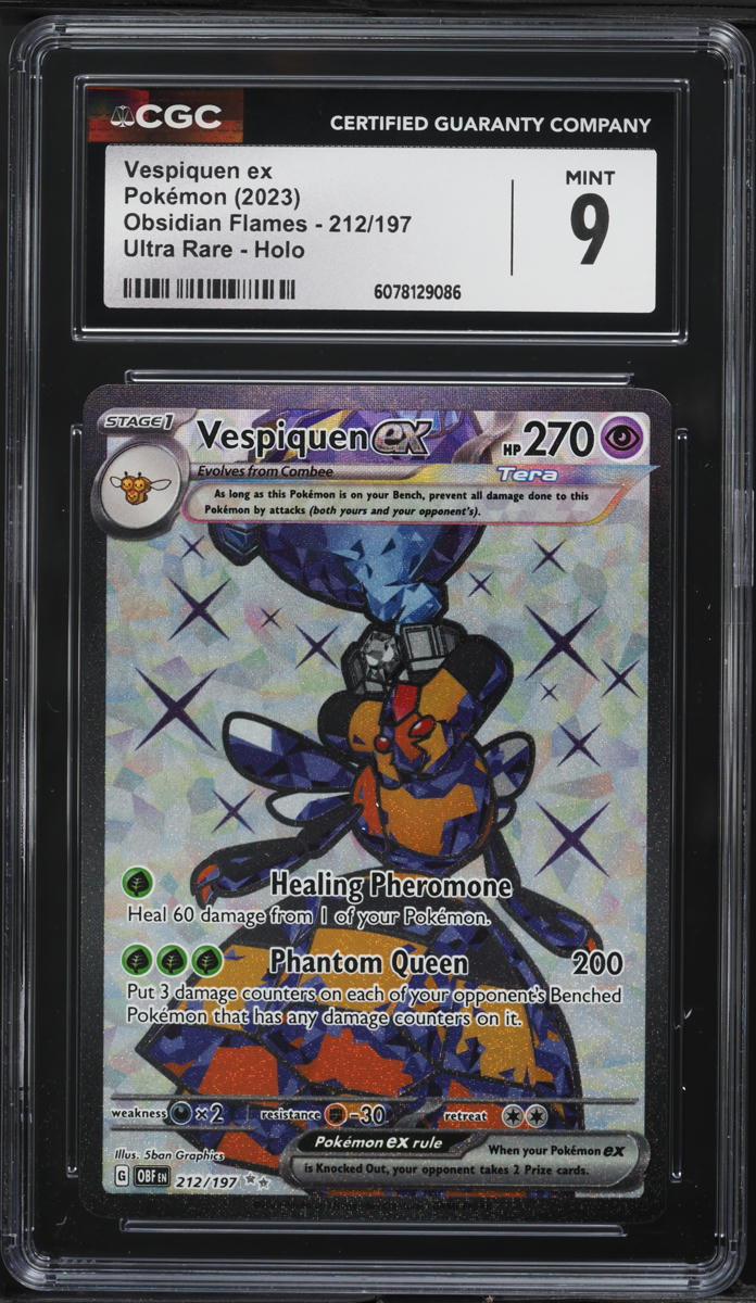 2023 Pokemon SV Obsidian Flames Full Art Vespiquen ex #212 CGC 9 MINT