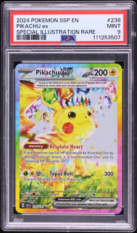 2024 Pokemon Scarlet & Violet Surging Sparks SIR Pikachu ex #238 PSA 9 MINT