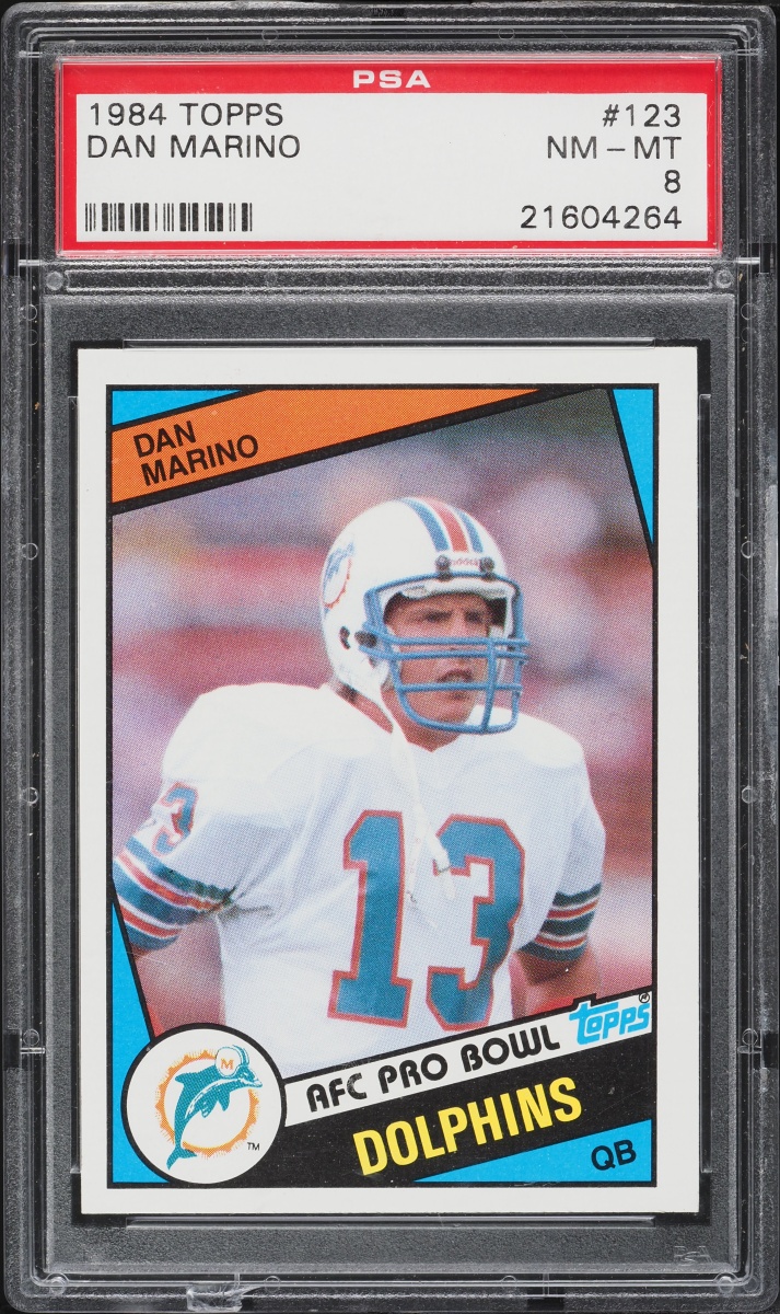1984 Topps Football Dan Marino ROOKIE #123 PSA 8 NM-MT