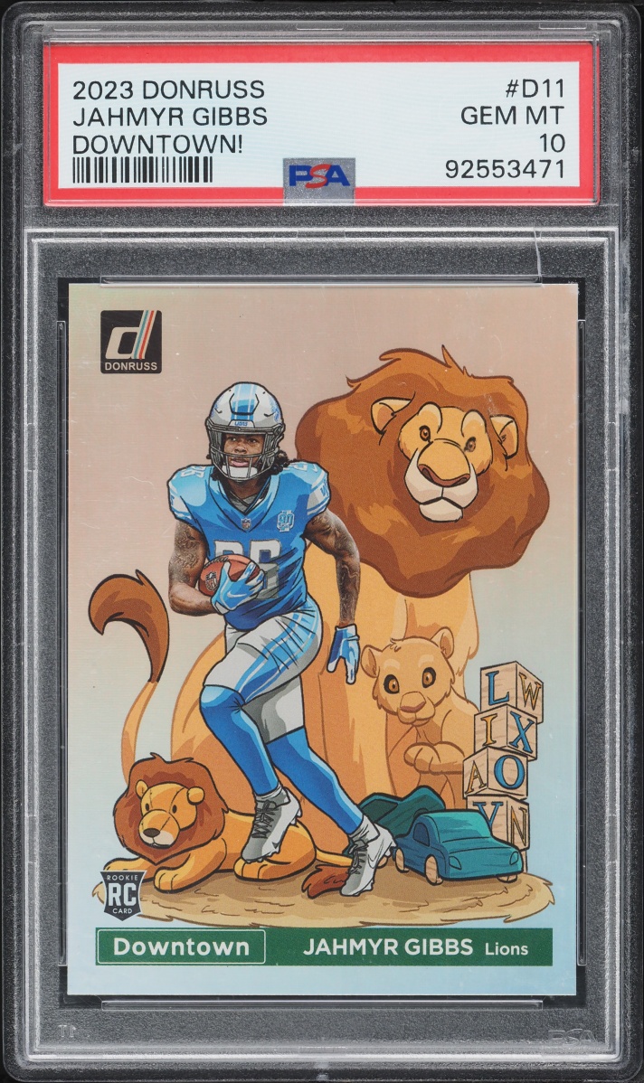 2023 Donruss Downtown Jahmyr Gibbs ROOKIE #D-11 PSA 10 GEM MINT