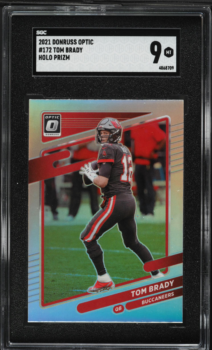 2021 Donruss Optic Holo Prizm Tom Brady #172 SGC 9 MINT