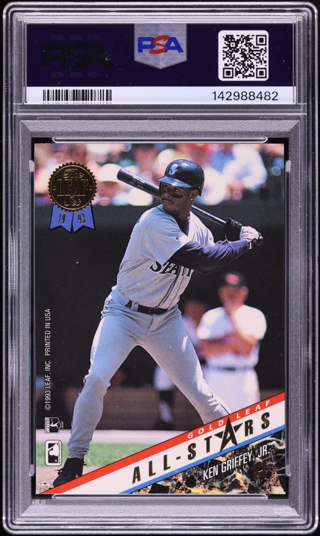 1993 Leaf Update Gold All Stars Ken Griffey Jr. & Marquis Grissom #8 PSA 9 MINT