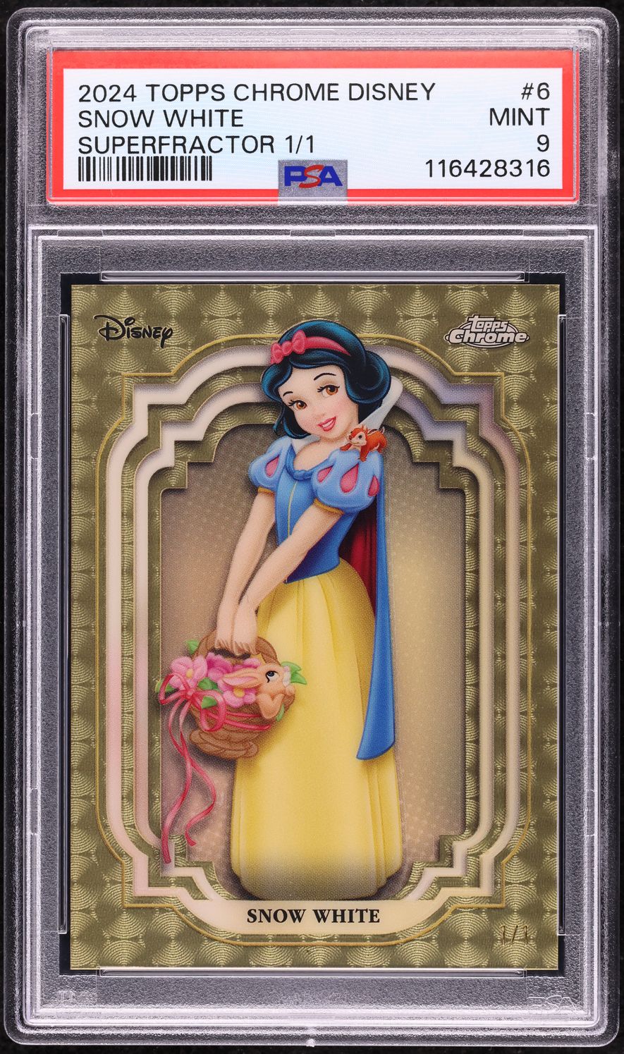2024 Topps Chrome Disney Superfractor Snow White 1/1 #6 PSA 9 MINT
