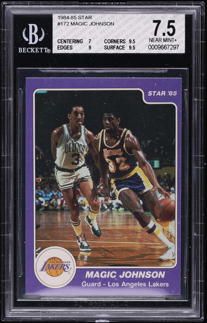 1984 Star Basketball Magic Johnson #172 BGS 7.5 NRMT+