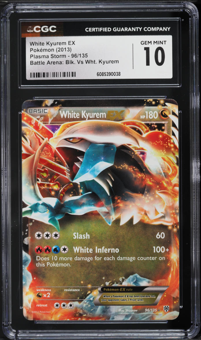 2012 Pokemon Black & White Plasma Storm Arena Battle Arena White Kyurem EX #96 CGC 10 GEM MINT