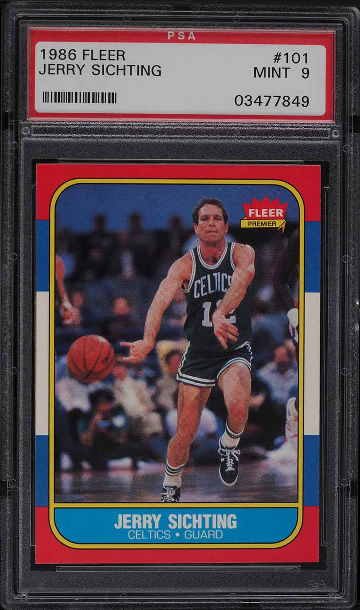 1986 Fleer Basketball Jerry Sichting #101 PSA 9 MINT