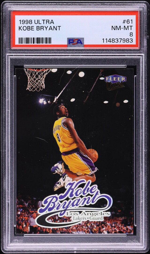 1998 Ultra Basketball Kobe Bryant #61 PSA 8 NM-MT