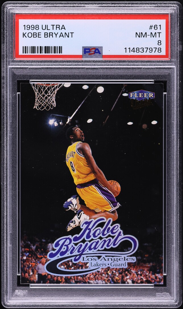 1998 Ultra Basketball Kobe Bryant #61 PSA 8 NM-MT