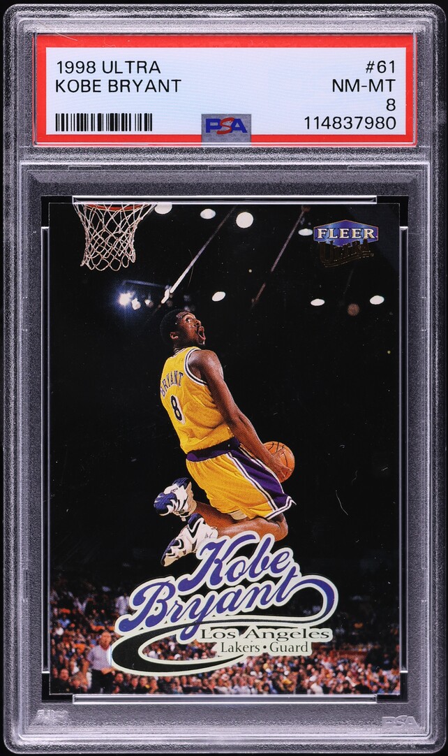 1998 Ultra Basketball Kobe Bryant #61 PSA 8 NM-MT