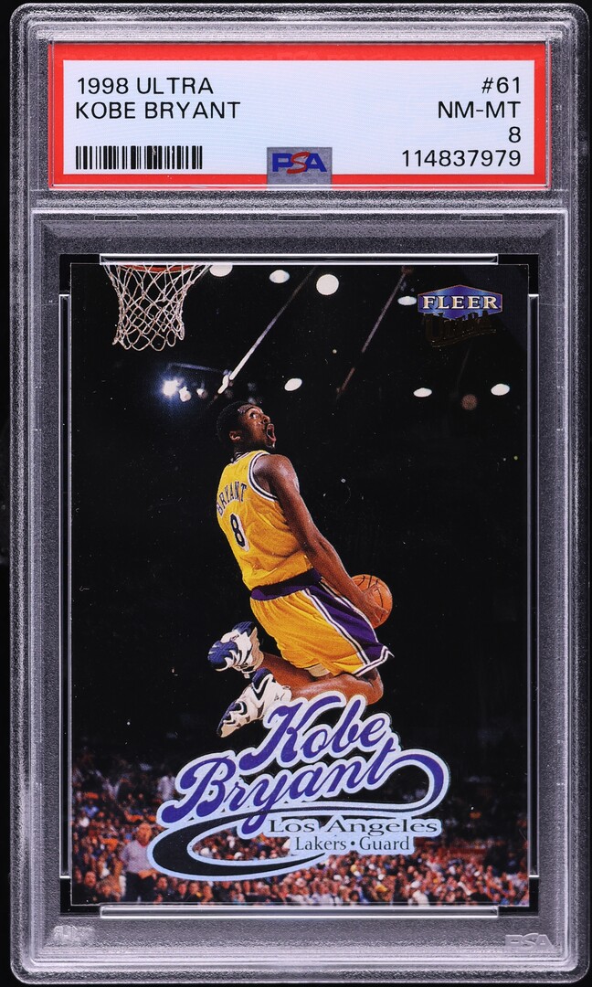 1998 Ultra Basketball Kobe Bryant #61 PSA 8 NM-MT