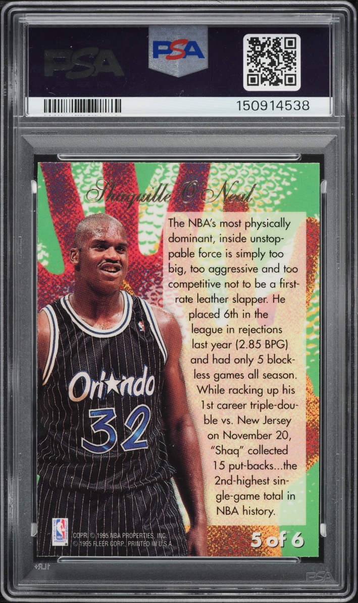 1994 Flair Rejectors Shaquille O'Neal #5 PSA 8 NM-MT