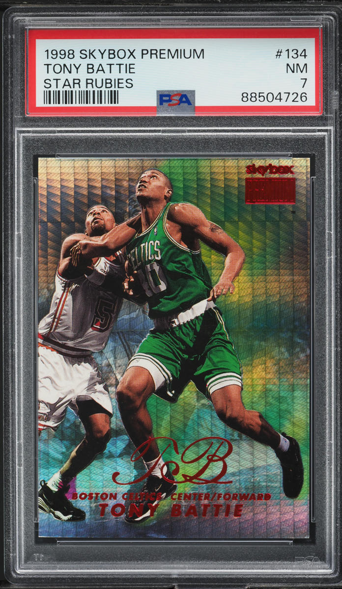 1998 Skybox Premium Star Rubies Tony Battie /50 #134 PSA 7 NRMT
