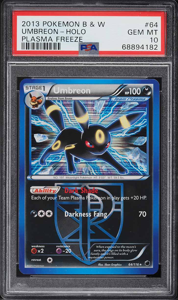 2013 Pokemon Black & White Plasma Freeze Holo Umbreon #64 PSA 10 GEM MINT