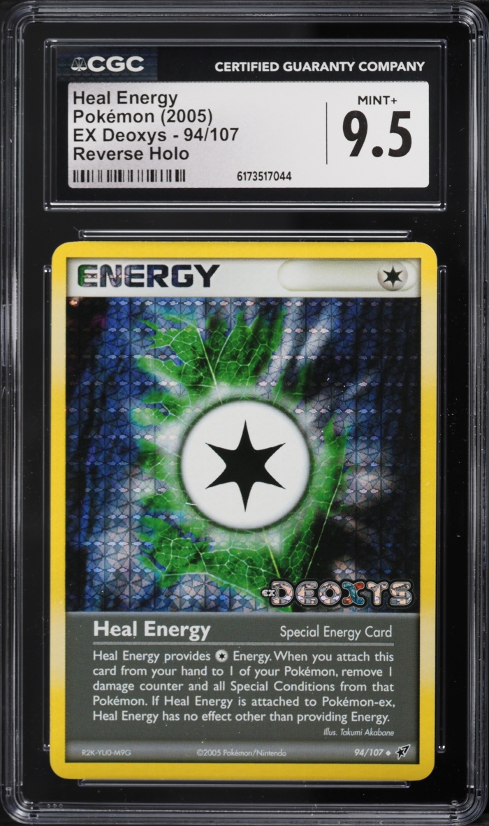 2005 Pokemon Ex Deoxys Reverse Holo Heal Energy #94 CGC 9.5 Mint+